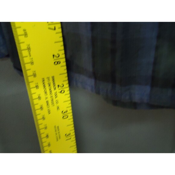 Rock & Republic Button Down Shirt Mens Size XL Blue/Black Long Sleeve Plaid - Picture 9 of 10